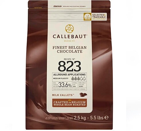 Молочный шоколад (33,6% какао), 2,5 кг (Callebaut)