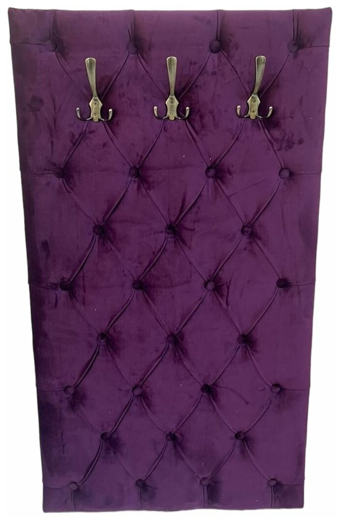 Вешалка настенная РоззиМебель в каретной стяжке 60/80 см фиолетовая