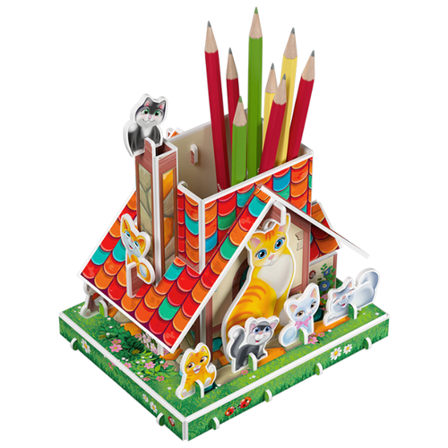 3Д пазл - карандашница Кошкин дом играмама