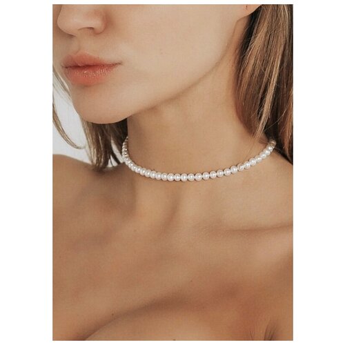 Чокер из белого жемчуга CAMILLA (35 см)