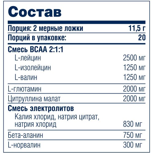 Аминокислота Be First BCAA RXT, цитрусовый микс, 230 гр.