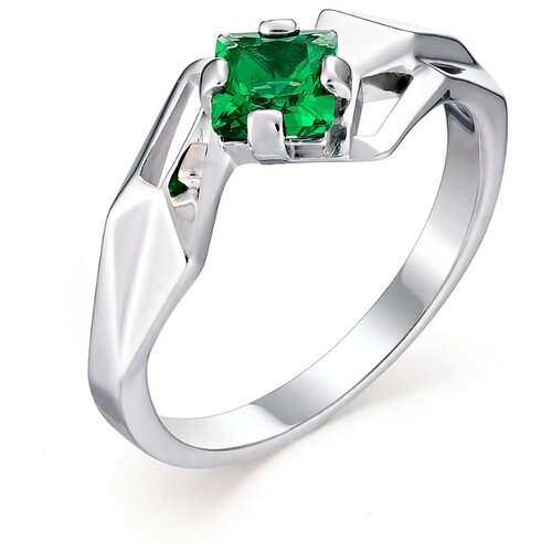 фото Алькор кольцо с 1 изумрудом из серебра 01-0577-00ни-00, размер 17