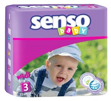 Подгузники "Senso baby" Midi (4-9 кг), 22 шт 1273977