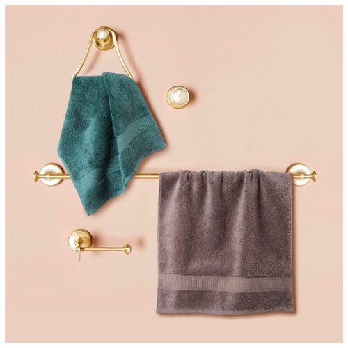 фото Бэлла каса полотенце jane цвет: средиземноморский, коричневый 70х140 см - 2 шт bella casa