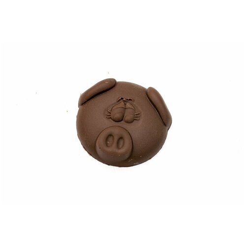 Подарочная шоколадная плитка Frade/Фраде - Хрюшка анфас 5 (вес-30г) (темный)