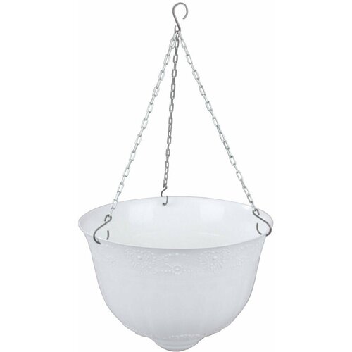 Кашпо с подвесом венеция,5,0л, Белый, 3 штуки