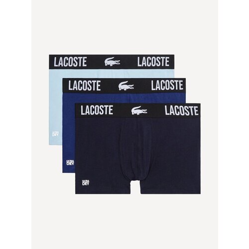 Трусы LACOSTE, 3 шт., размер XL, синий, голубой