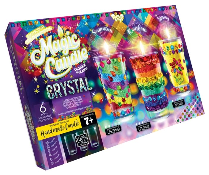 Danko Toys Набор для создания свечей Magic Candle Crystal с кристаллами