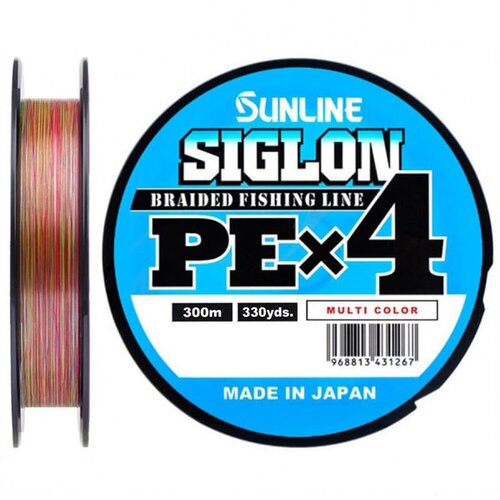 Шнур Sunline SIGLON PE4 300M (Multicolor) #4.0/60LB