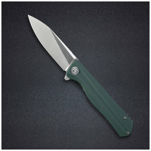Нож складной Petrified Fish PF 818, зеленый, сталь D2, флиппер на подшипнике складной нож five pro флиппер сталь d2