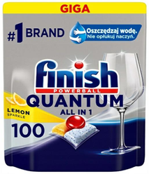 Таблетки для посудомоечной машины Finish Quantum таблетки (лимон), 100 шт., 1.3 л, дой-пак