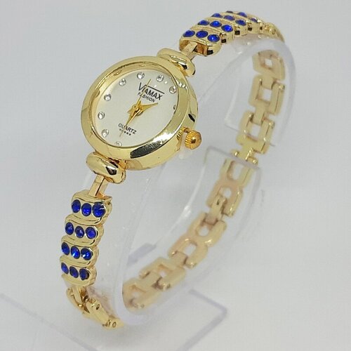 Наручные часы Женские наручные кварцевые часы Viamax Azurit, золотой