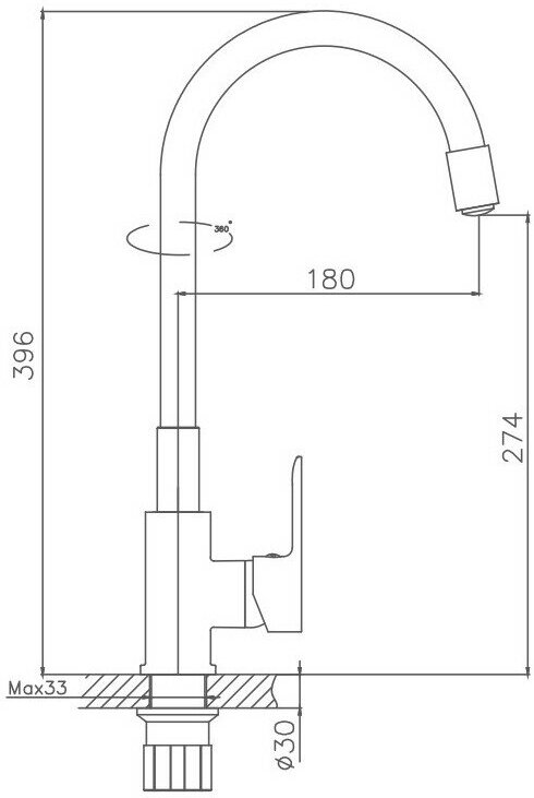 Смеситель с гибким изливом черный Haiba HB70112-7 - фотография № 4