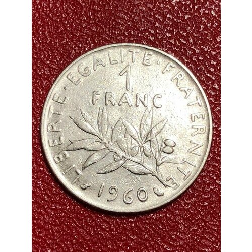 Монета Франция 1 франк 1960 год #4-4 монета франция 1 франк 1938 год 4 4