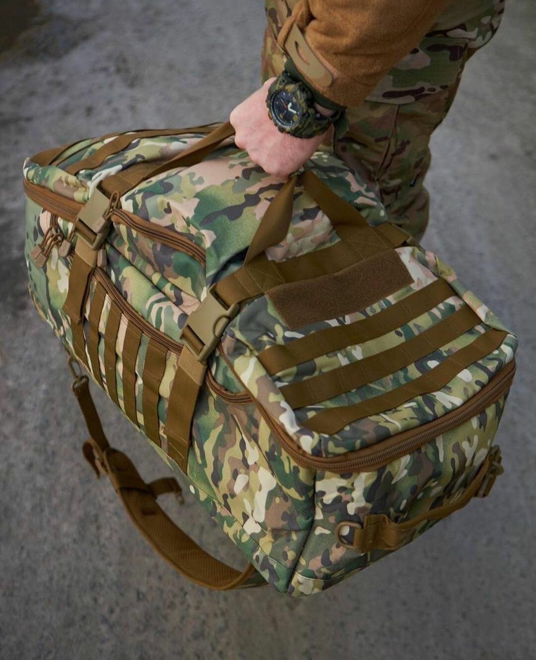 Сумка рюкзак дорожная армейская тактическая/баул армейский туристический 55 литров мультикам