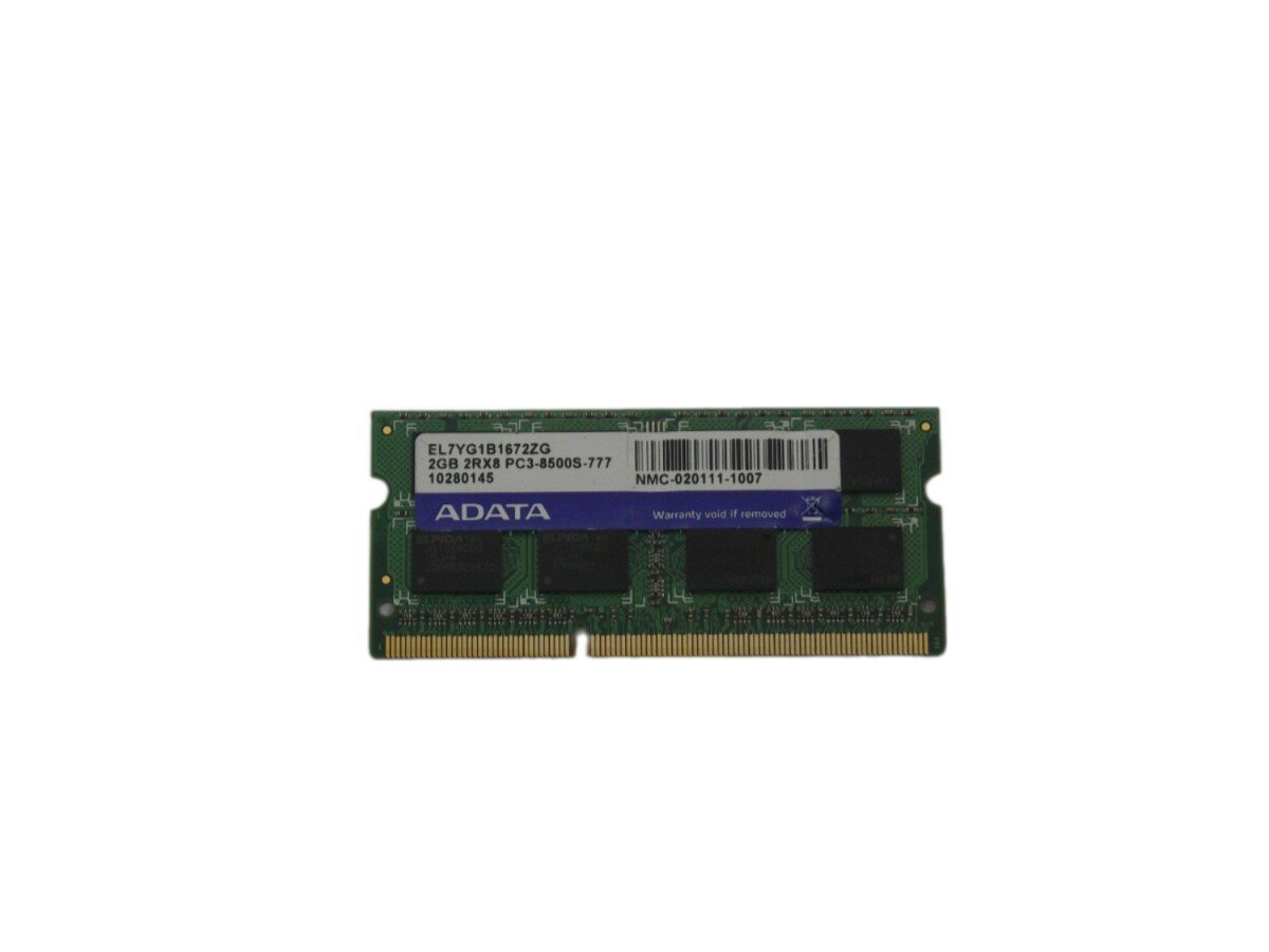 Модуль SODIMM 2Gb (DDR3 1066MHz) ADATA EL7YG1B1672ZG