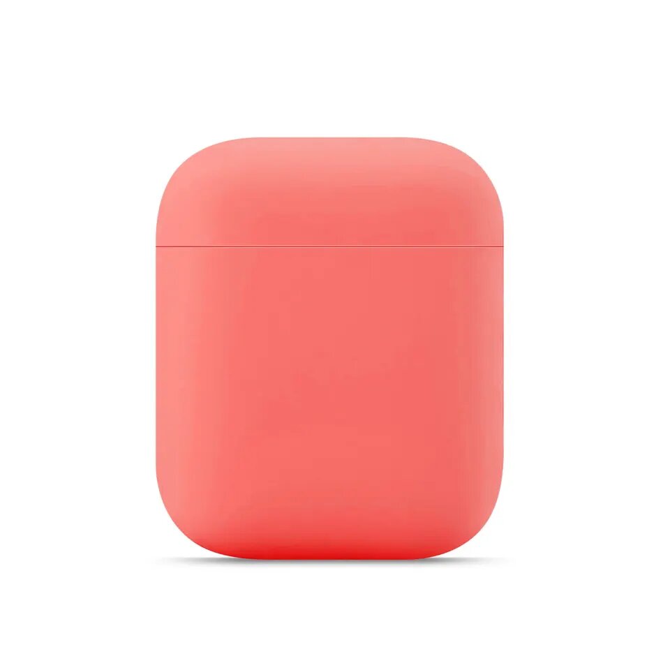 Чехол силиконовый Case Protection для Airpods 1/2, красный арбуз (2)