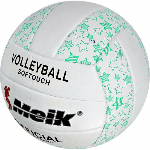 R18039-3 Мяч волейбольный Meik-2898 (зеленый) PU 2.5, 270 гр, машинная сшивка мяч вол meik 2898 арт r18039