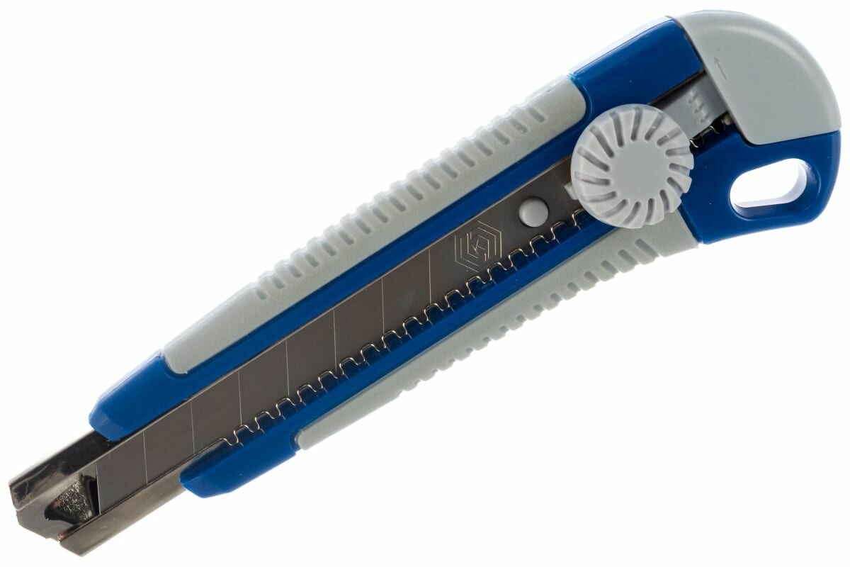 Нож строительный/канцелярский кобальт лезвие 18 мм, двухкомпонентный корпус
