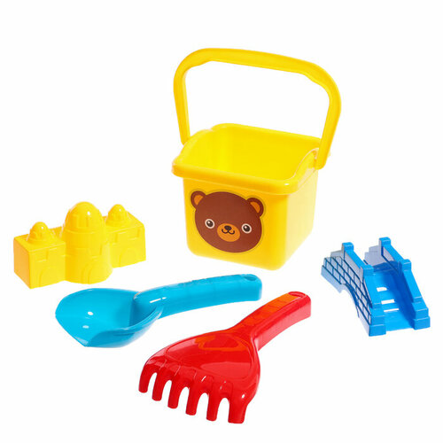 Набор для игры в песке Весёлый медведь 5 предметов 638₽