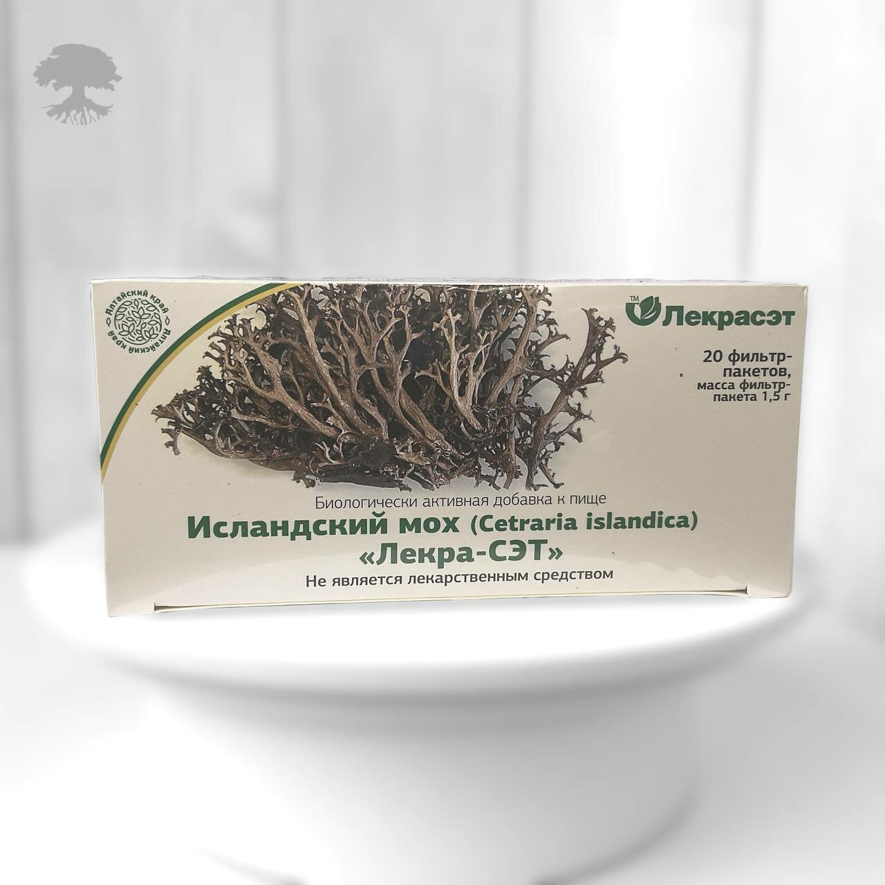 Изображение Исландский Мох от Кашля, 20 фильтр-пакетов - "Лекра-СЭТ"
