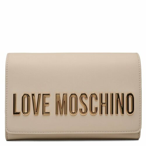 фото Сумка клатч love moschino, бежевый