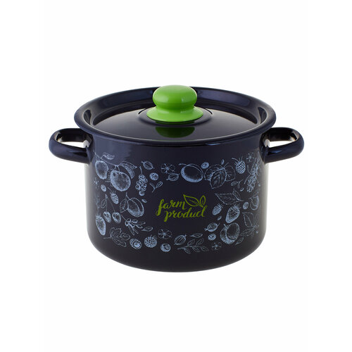 фото Кастрюля эмалированная appetite berry, с крышкой, 4,5 л