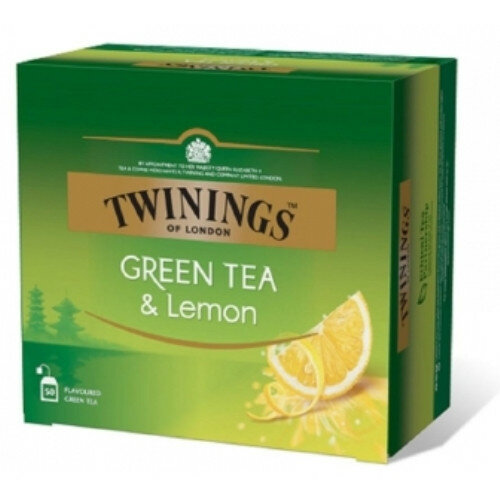 Twinings Green Tea and Lemon 2г x 50 пак зеленый чай