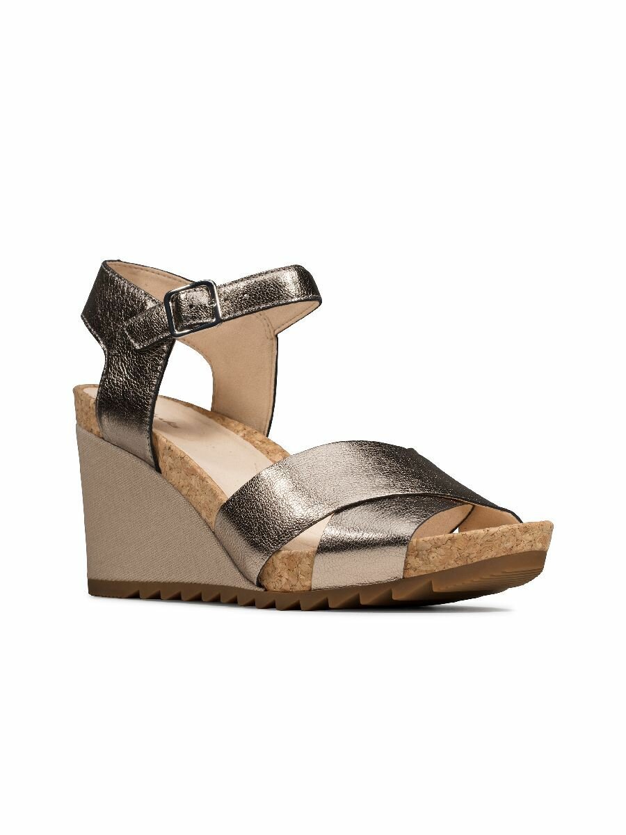 Босоножки Clarks, размер 6,5D EU, золотой