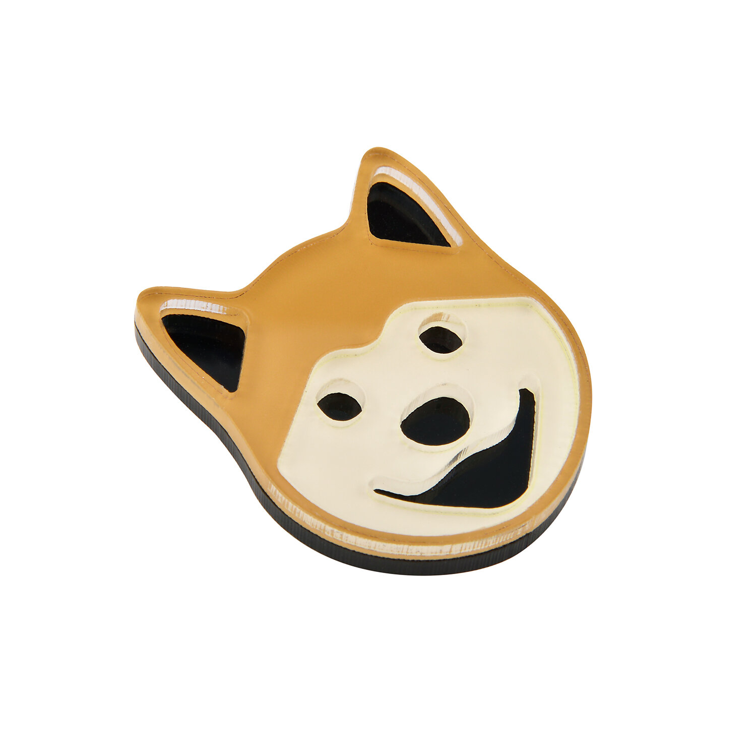 Брошь MONOLAMA, бежевый — фото 1