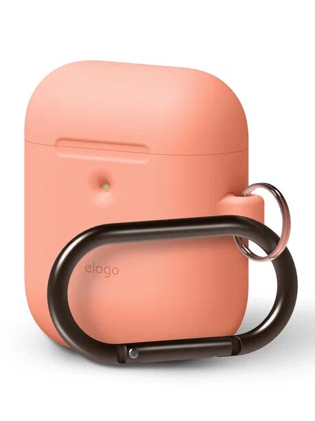 Elago для AirPods wireless чехол Silicone Hang case Peach