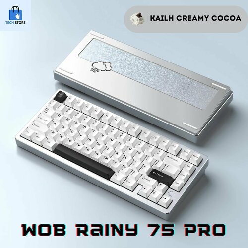 Клавиатура игровая WOBKEY RAINY 75 Pro серебристый английская раскладка 17690₽