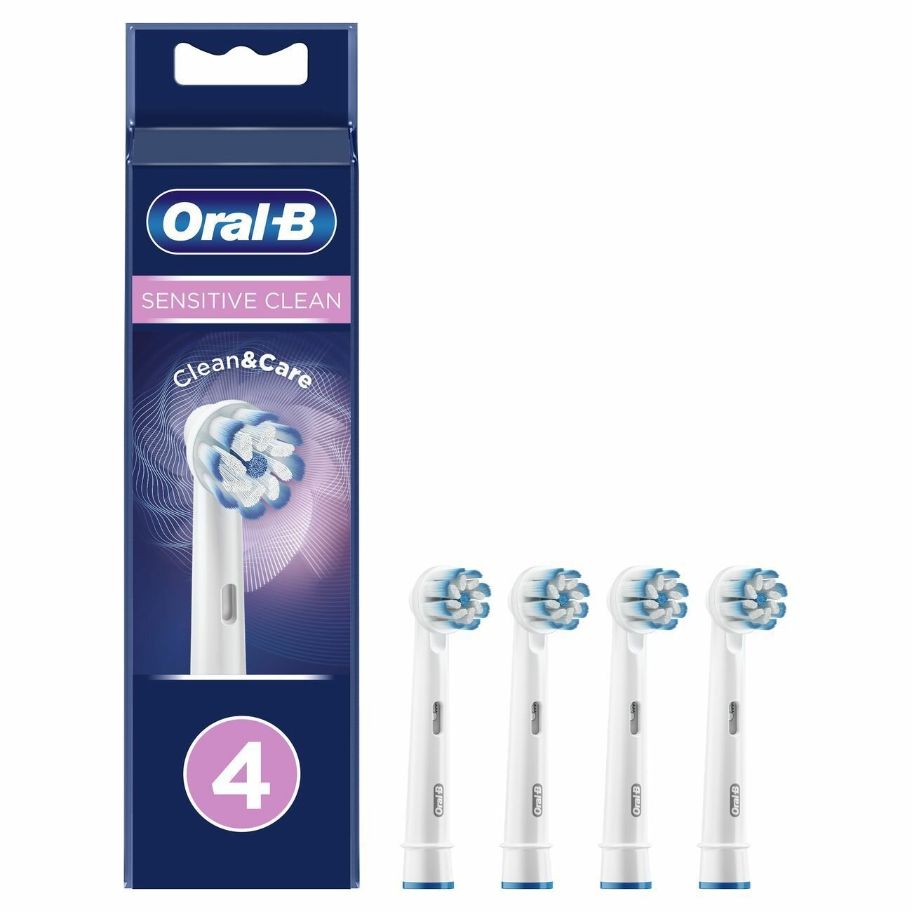 Насадки для электрической зубной щетки OB Sensitive Clean, 4 шт, для бережной чистки чувствительных зубов и десен