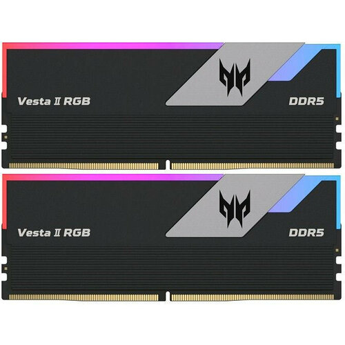 Оперативная память DDR5 Acer Predator Vesta II RGB 64GB 2x32GB Black 6000 МГц CL32 Черная 25023₽