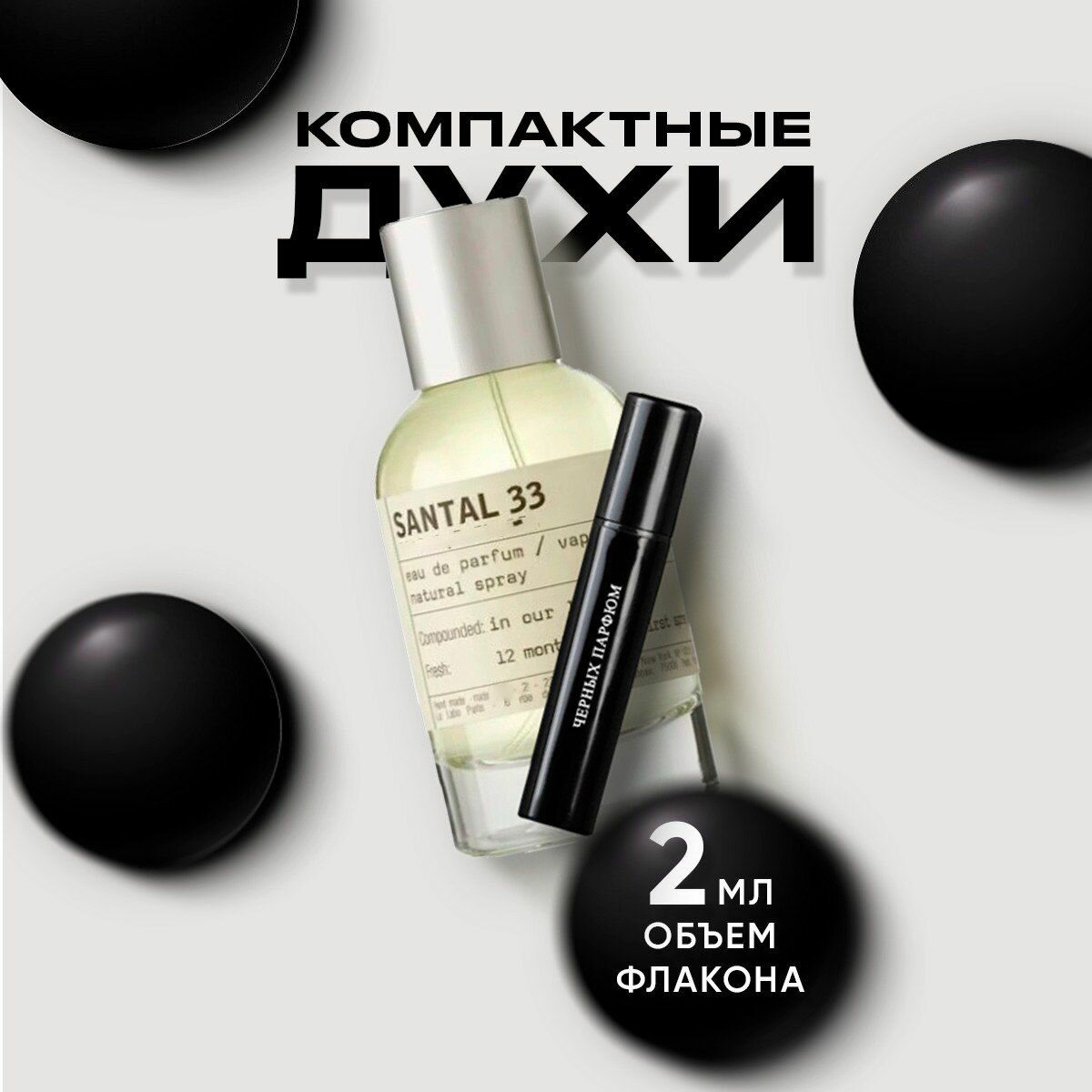 Духи унисекс по мотивам Le Labo Santal 33 2 мл от Черных Парфюм