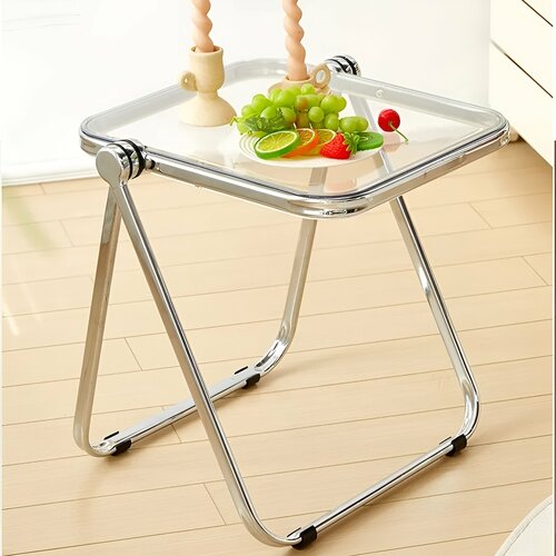 Столик Компактно Platonic, дизайнерский, металл-акрил, складной, Nordic style