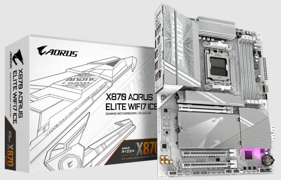 Материнская плата GigaByte X870 A ELITE WF7 ICE
