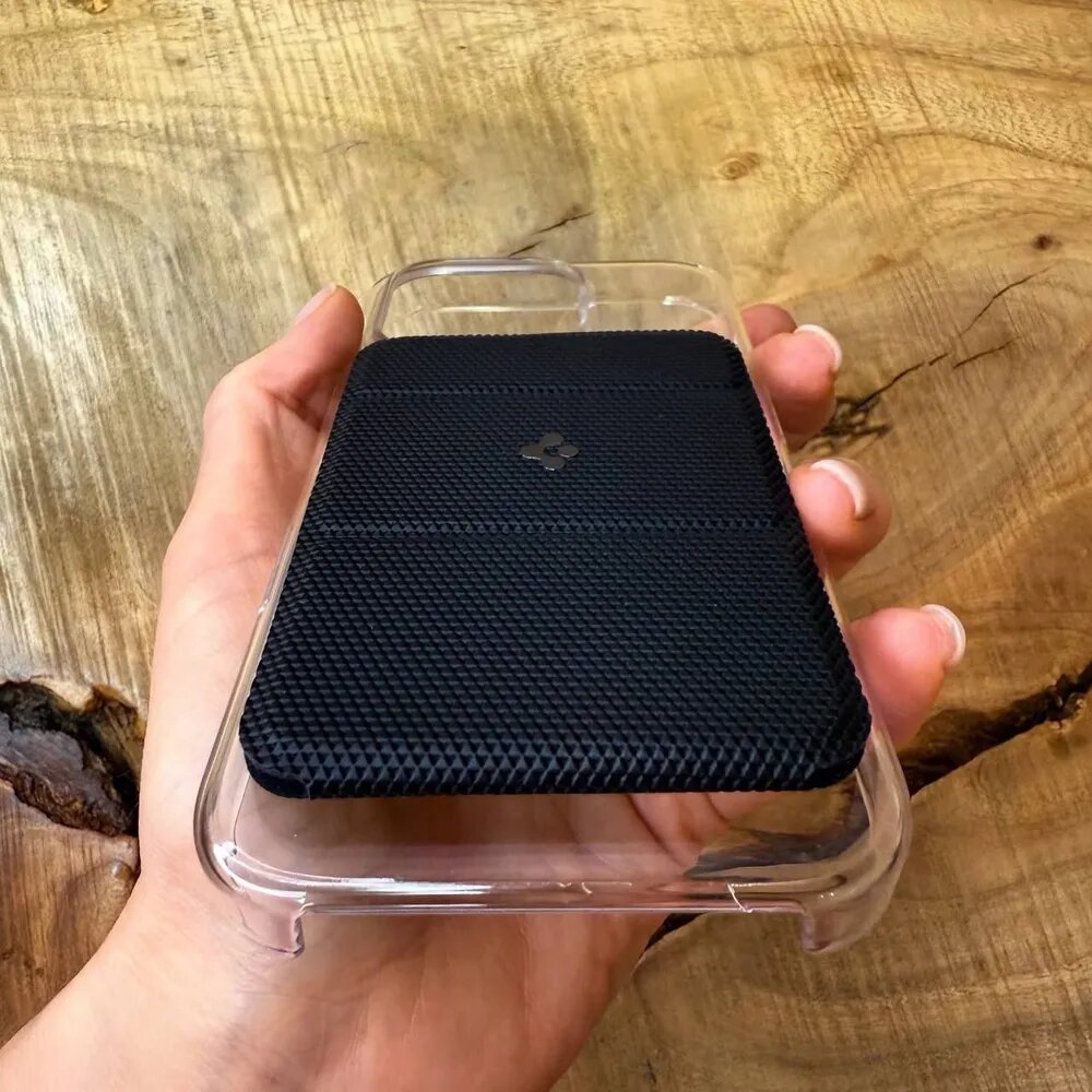 Картхолдер Spigen MagSafe Smart Fold для iPhone с функцией подставки / Черный — фото 1