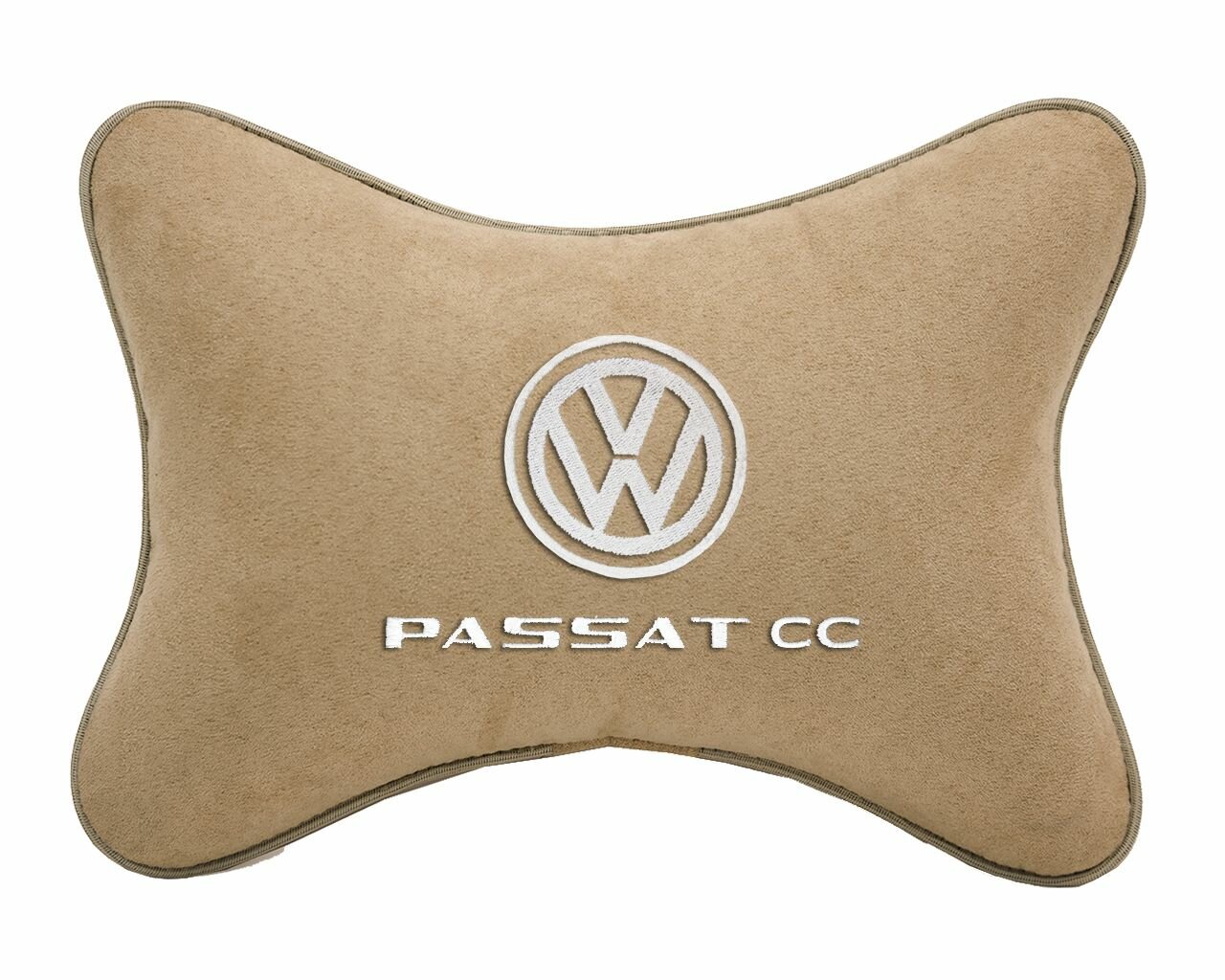 Подушка на подголовник автомобильная бежевая алькантара VOLKSWAGEN Passat CC