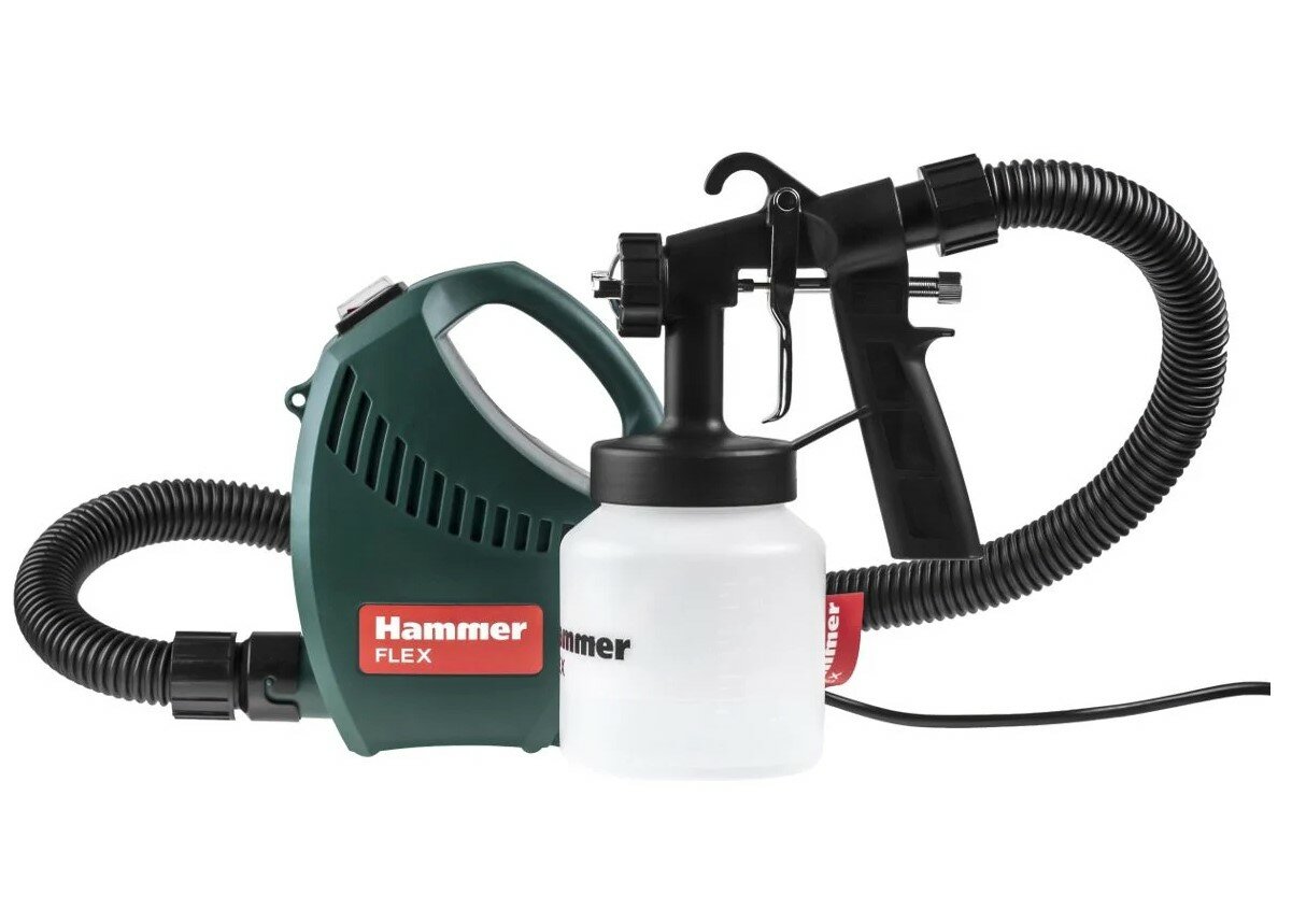 Краскопульт Hammerflex PRZ500B, сетевой, 800 мл, воздушный, турбинный, 500 Вт — фото 1