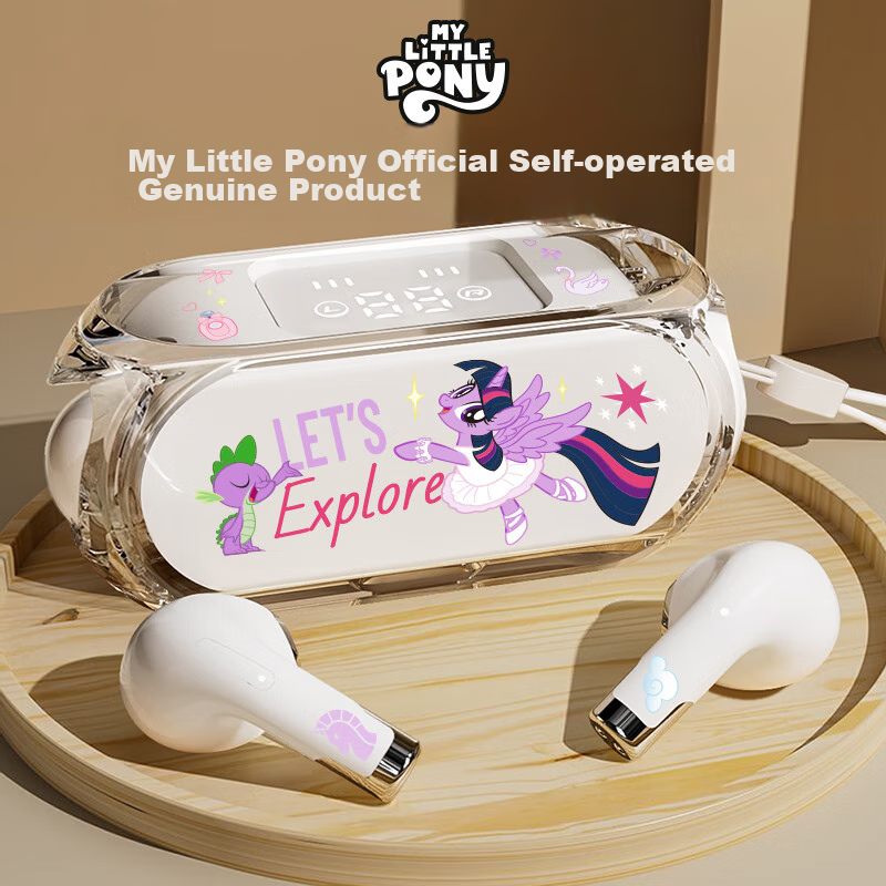 Ограничено издание MY LITTLE PONY Полу-вкладные беспроводные наушники с шумоподавлением и долгим сроком службы