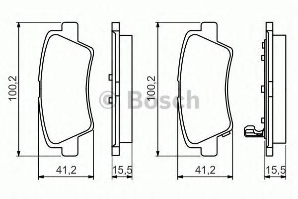 Bosch колодки тормозные дисковые задние 0986494557