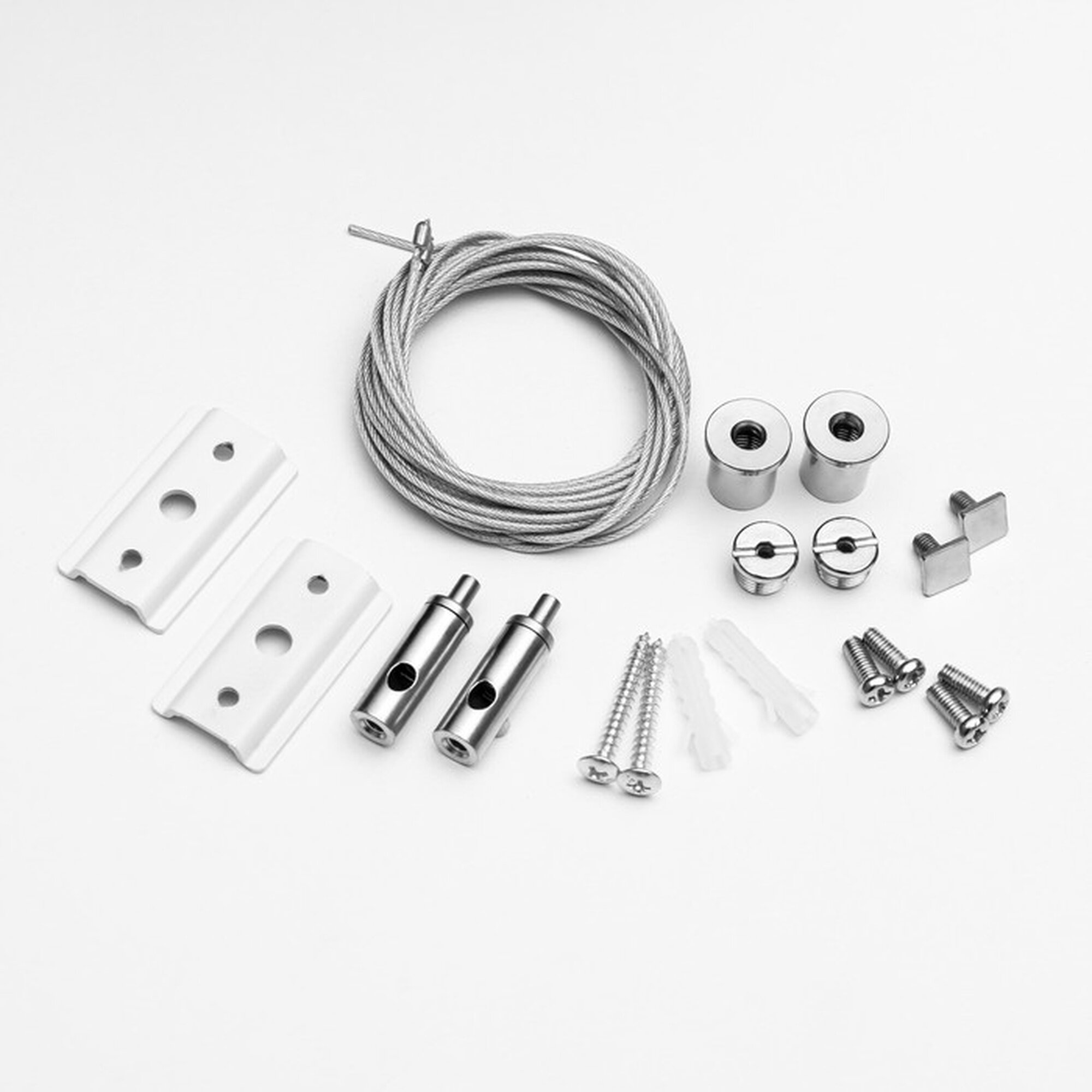 Трос крепления BayerLux Ultra для шинопровода подвесной серебристый металл