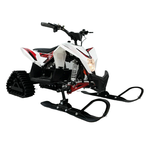 Детский электрический снегоход + квадроцикл 2в1 Motax Gekkon 1300W бело-красный
