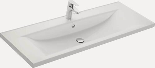Изображение товара Мебельная раковина AQUATON Айрис 1A729631AG010 120 накладная, из искусственного мрамора, белая, раковина для ванной, прямоугольная