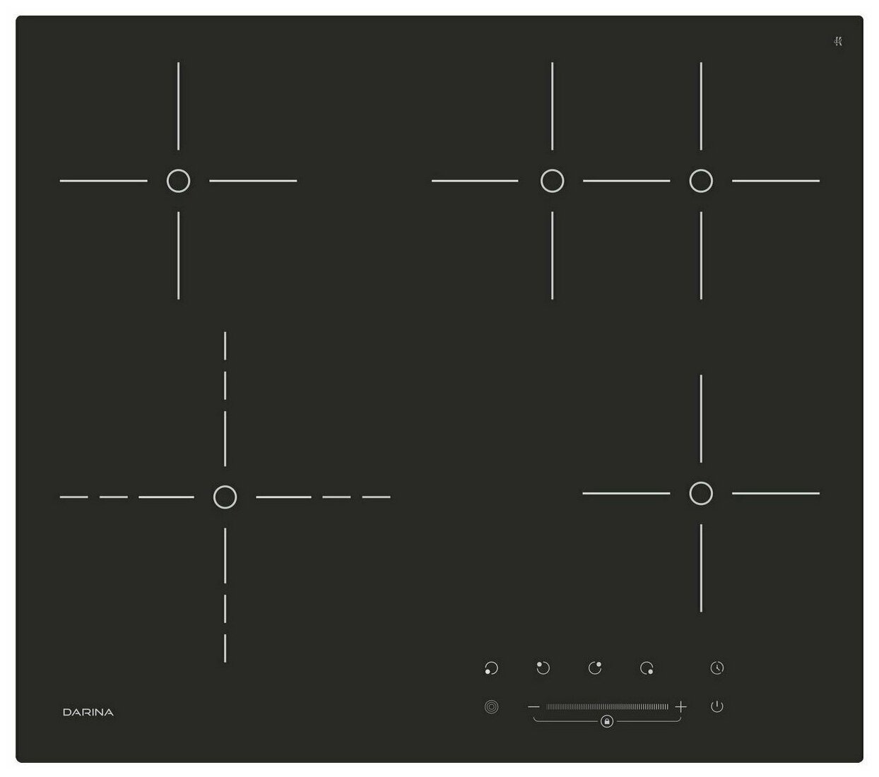 Варочная панель Darina PL E329 B, электрическая, независимая, черный - фото №1