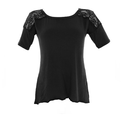 фото Cotonella футболка с кружевными вставками на плечах, 209747, молочный, 50