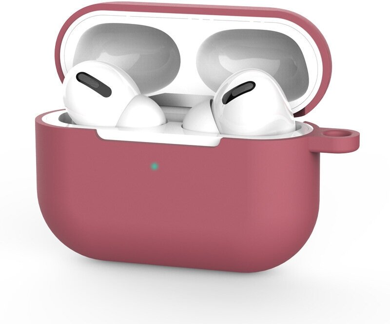 Ультратонкий силиконовый чехол для наушников Apple AirPods Pro от Rolinns (бордовый)