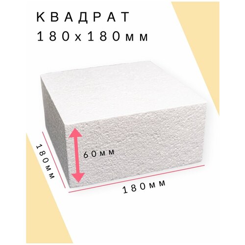 Фальш ярус для торта муляжная форма межярус квадрат 18х18х6 см