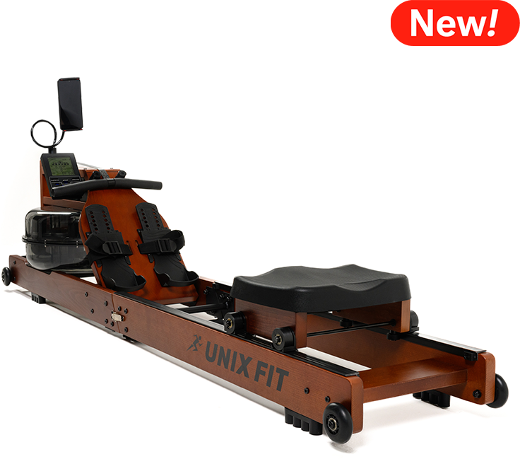 Гребной тренажер UNIX Fit Wood Rower Dark